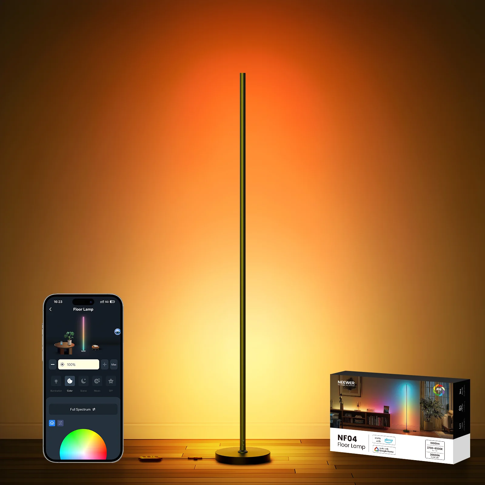 NEEWER NF04 RGBW Ağıllı Döşəmə Lampası (1000 lm)