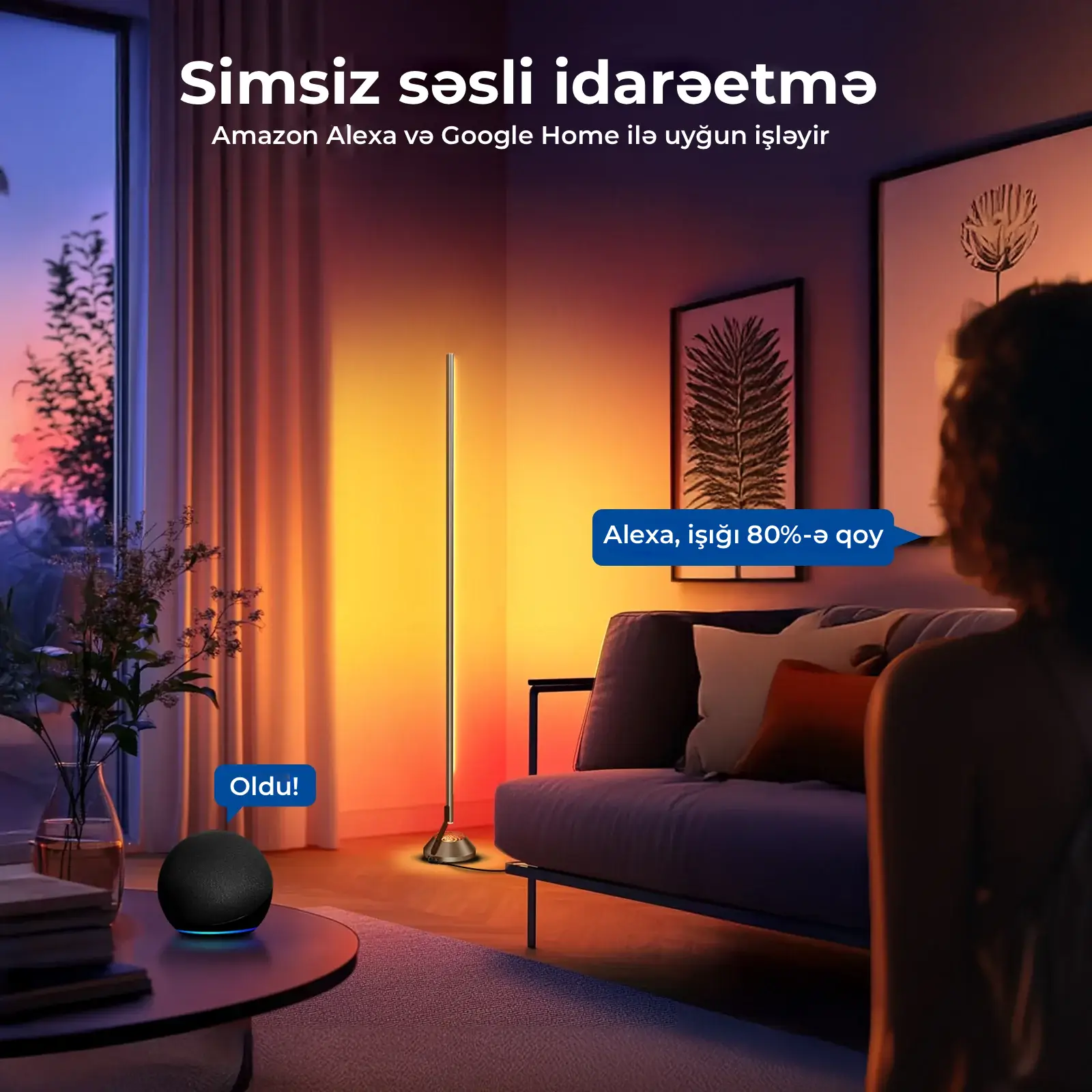 NEEWER NF04 RGBW Ağıllı Döşəmə Lampası (1000 lm)