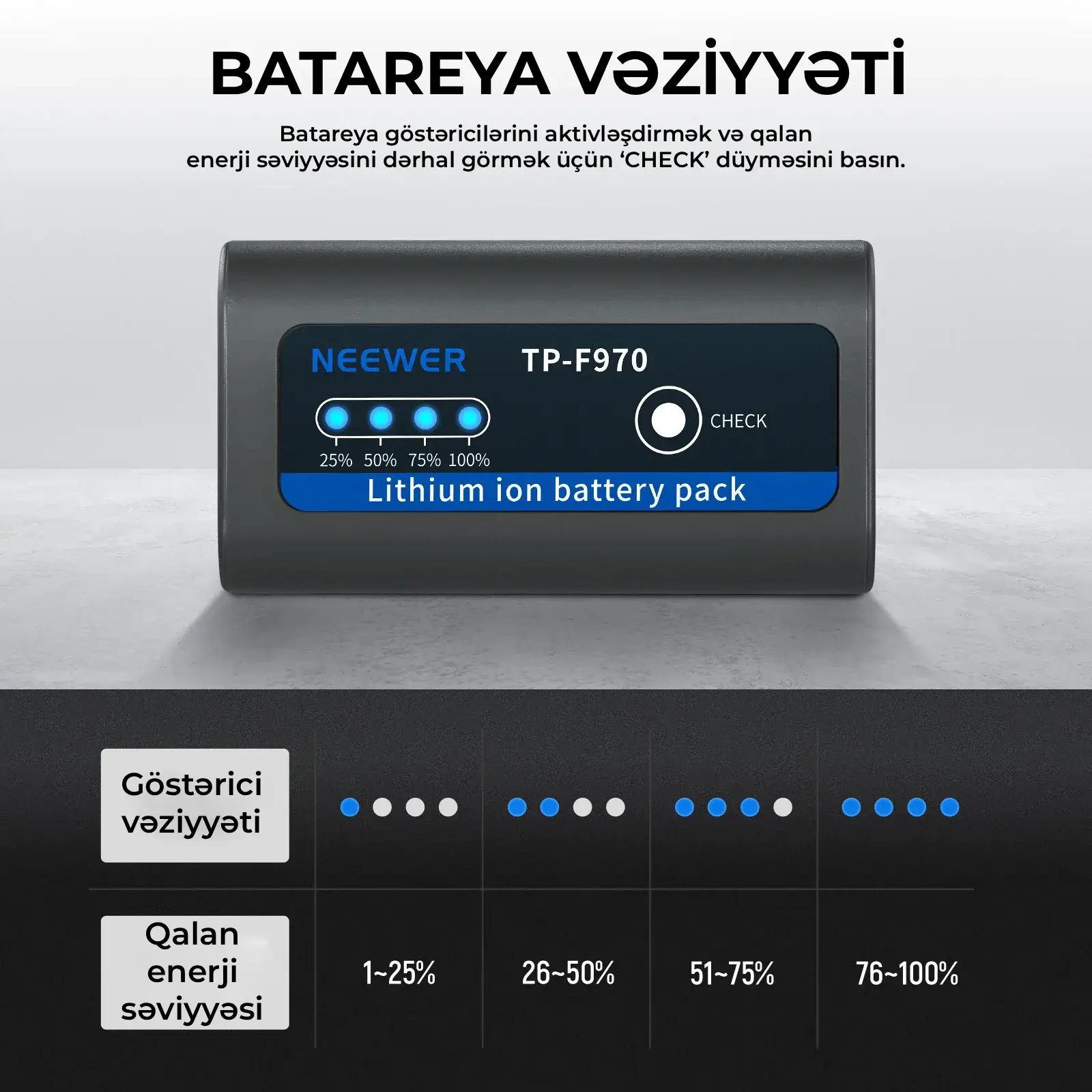 NEEWER NP-F970 2 Ədəd 7800mAh Batareya