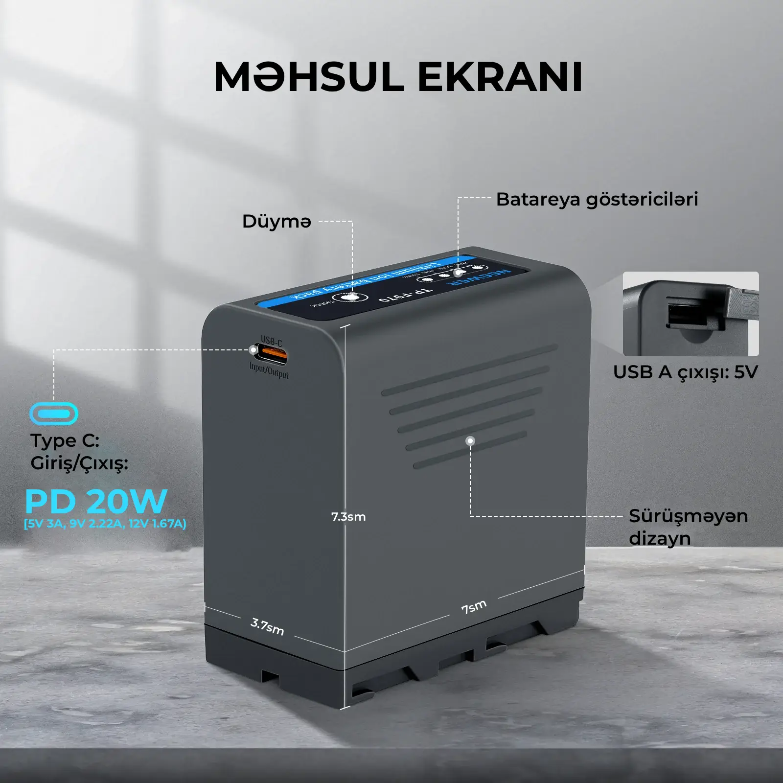 NEEWER NP-F970 2 Ədəd 7800mAh Batareya