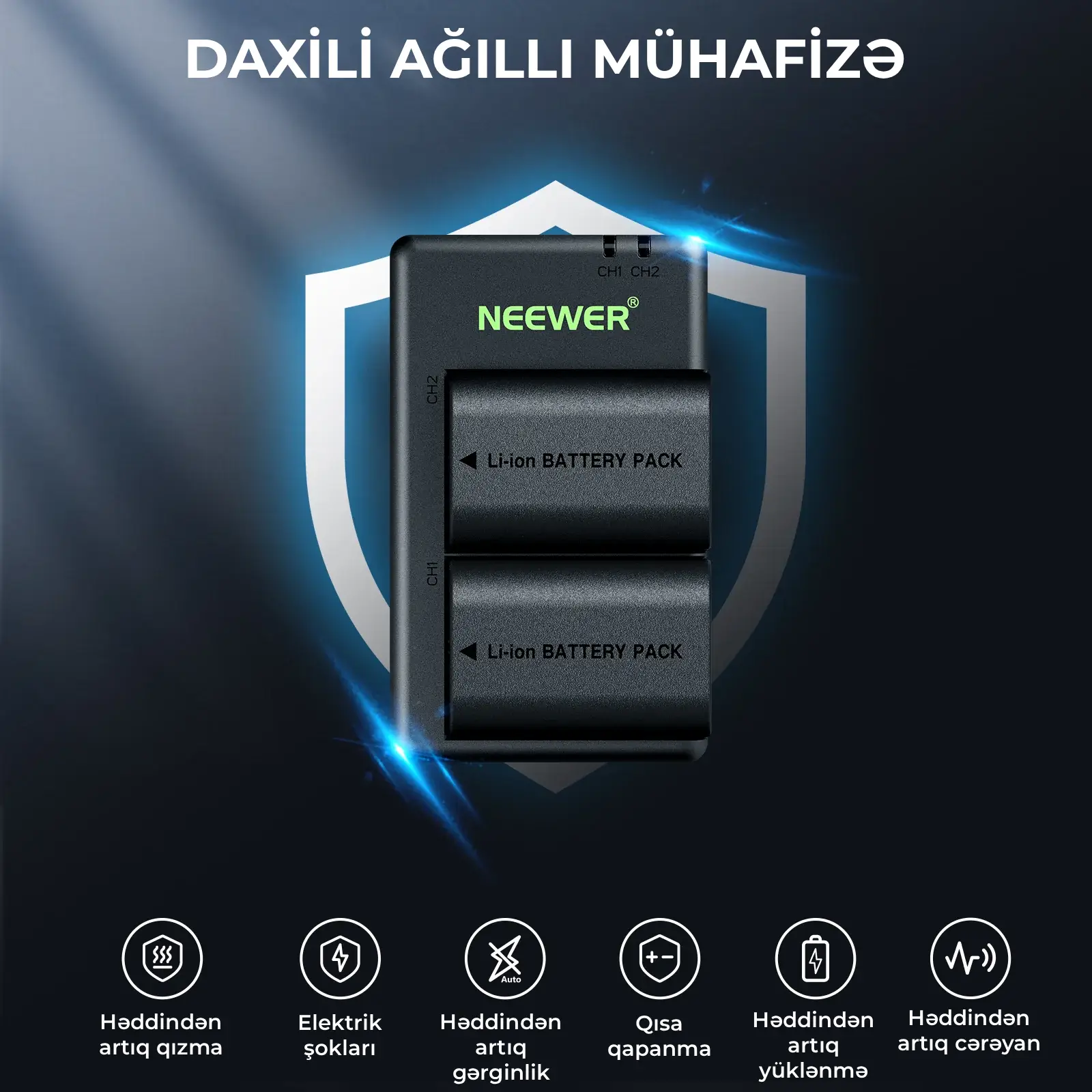 Neweer LP-E6P 2200mAh Batareya USB şarj Cihazı Dəsti