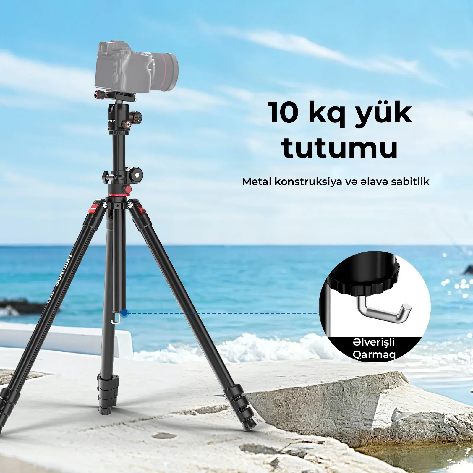 NEEWER TP64 Üfüqi Tripod Monopod