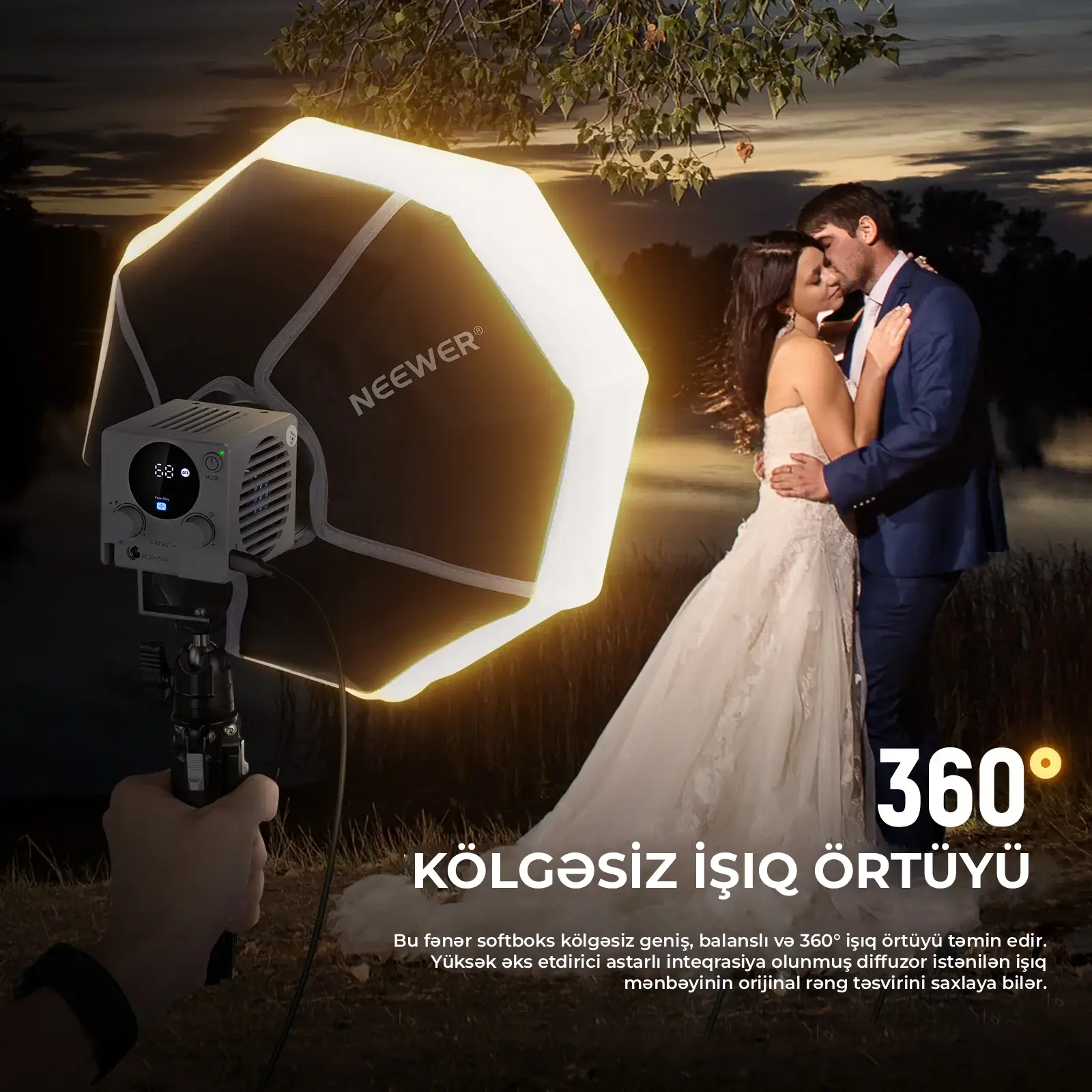 NEEWER NS7L 30 sm Fənər Formalı Softboks