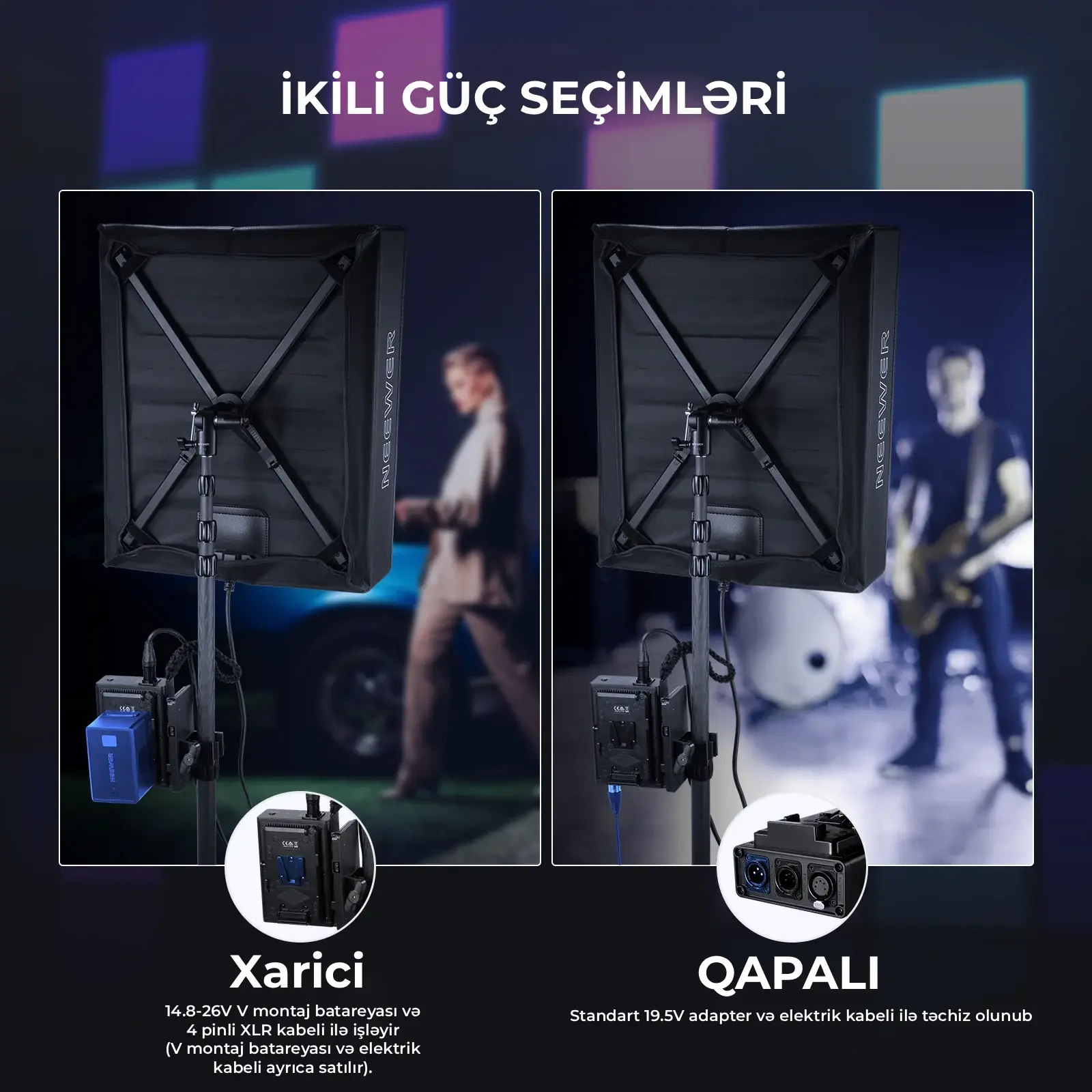 Neewer FL100C 115W DMX Idarəetməli Rgb Video İşıq Dəsti