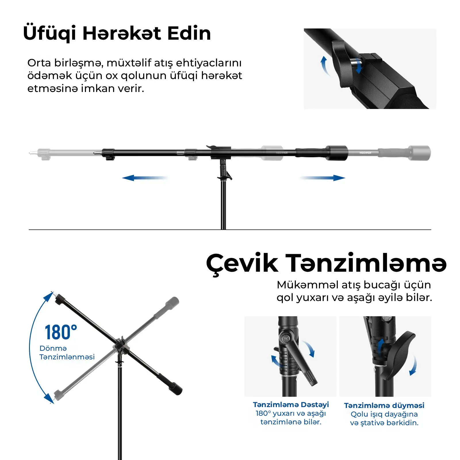 NEEWER 300 sm Hava Amartizasiyalı Dayaq