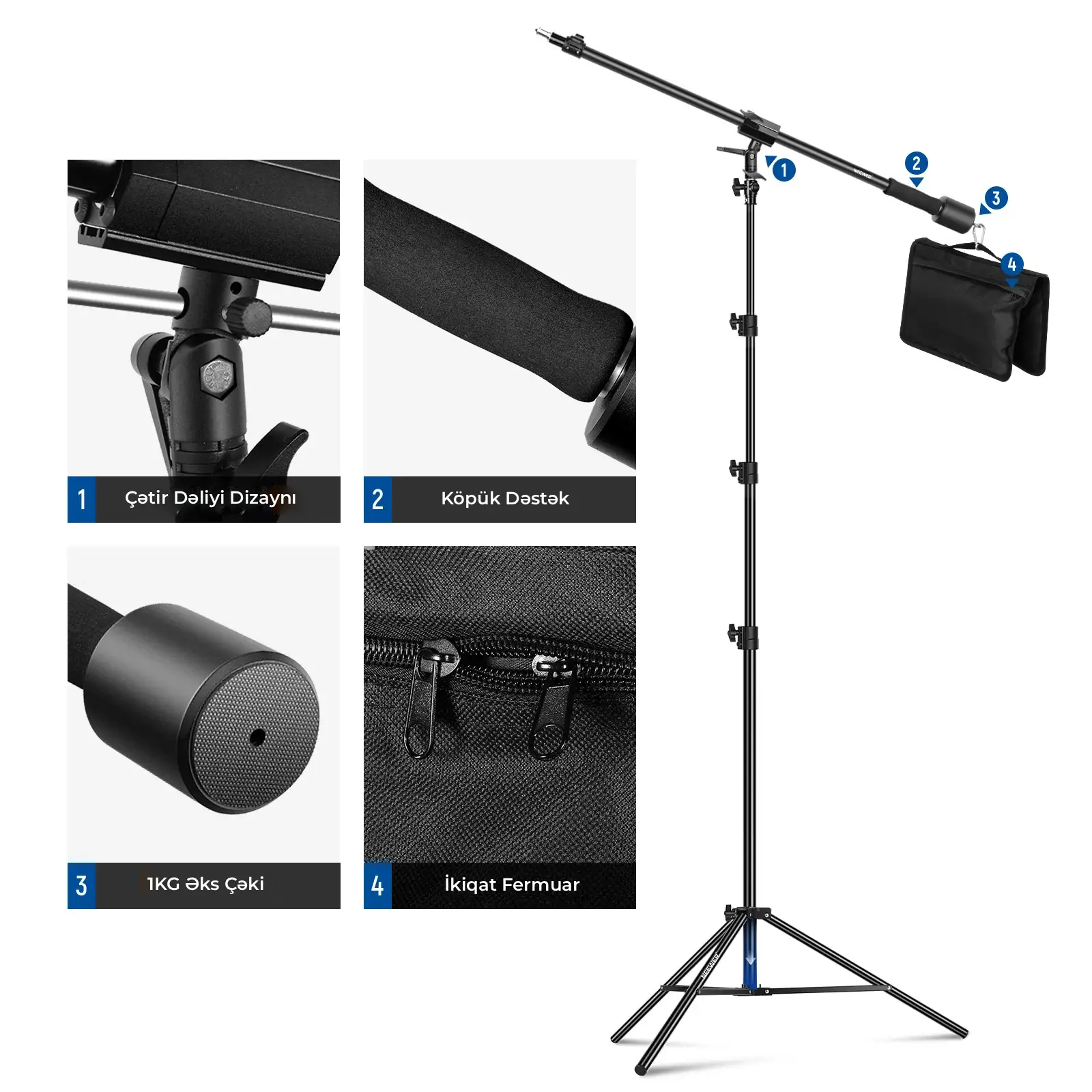 NEEWER 300 sm Hava Amartizasiyalı Dayaq