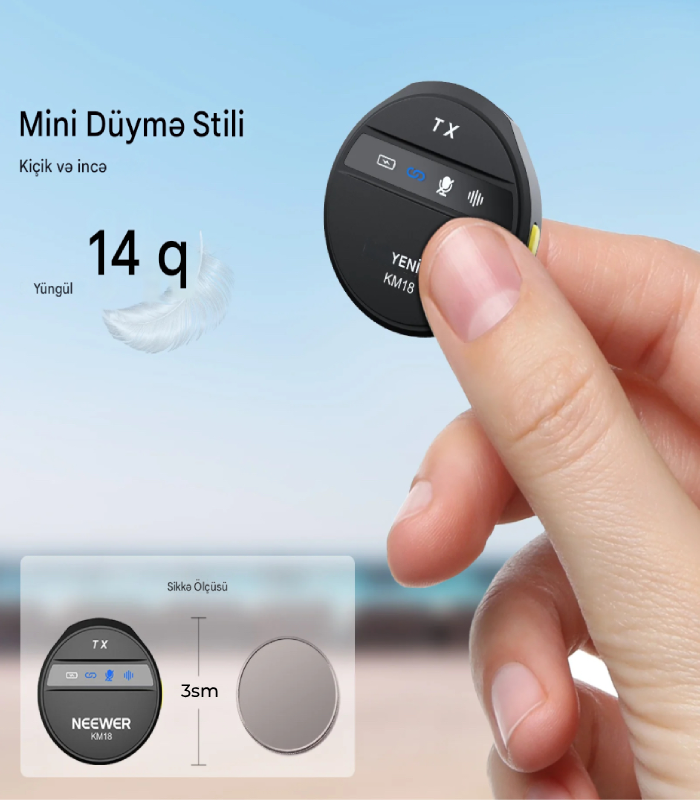 Neewer KM18 Mini Yaxa Mikrafonu (Tək model)