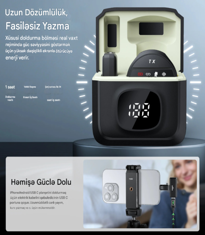 Neewer KM18 Mini Yaxa Mikrafonu (Tək model)