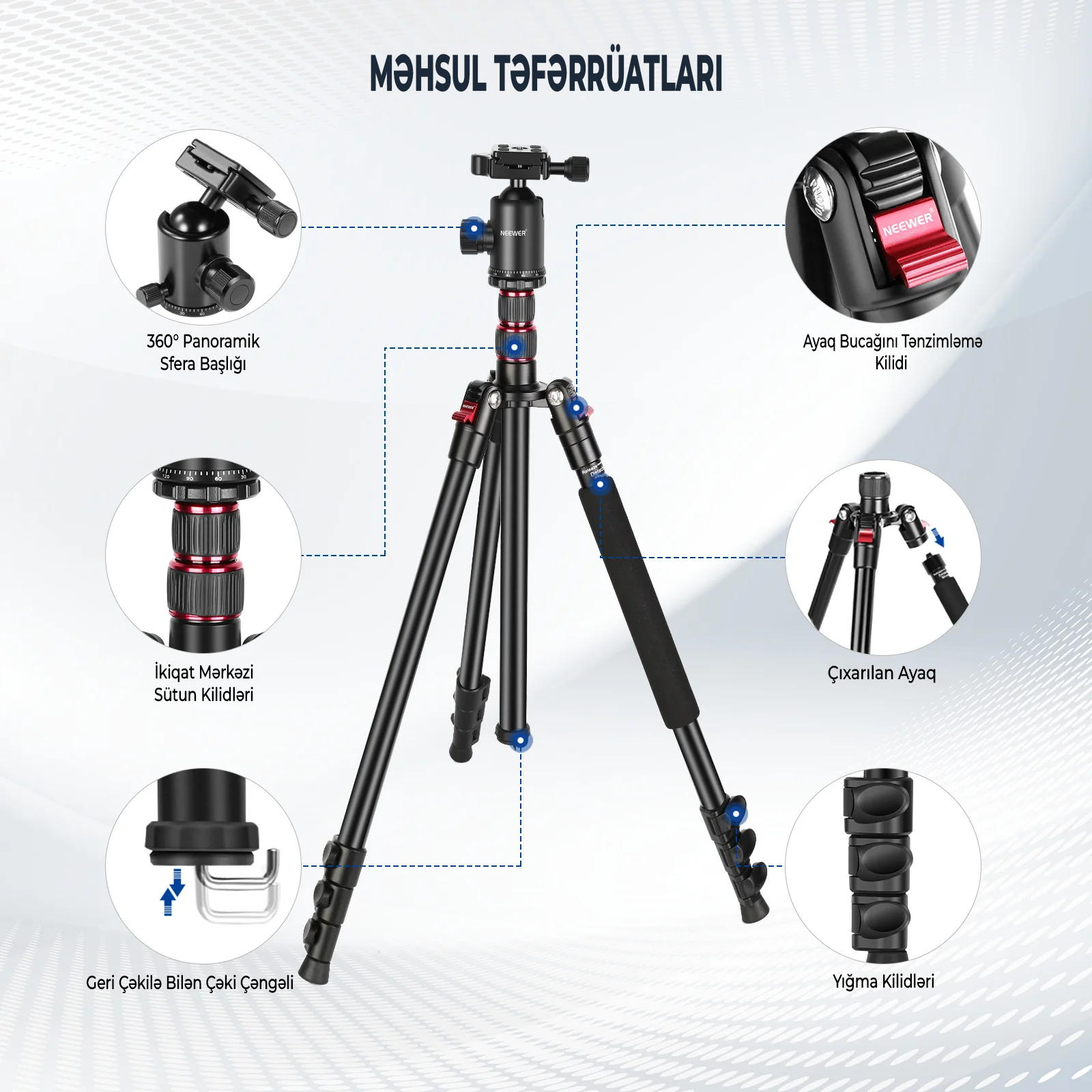 NEEWER 77 Alminium Kamera Monopod Tripod
