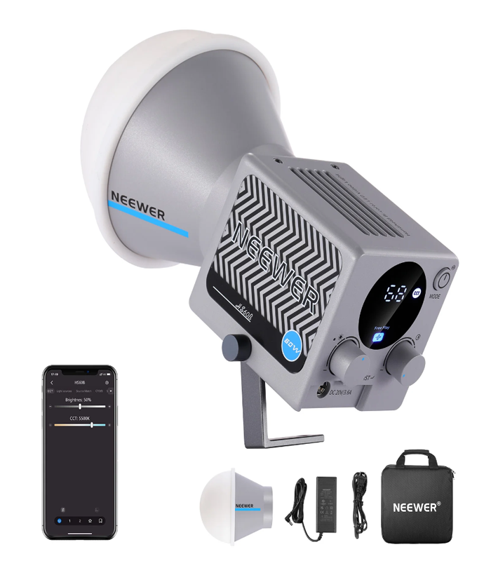 NEEWER HS60B 60W İkirəngli Mini COB LED Video İşıq