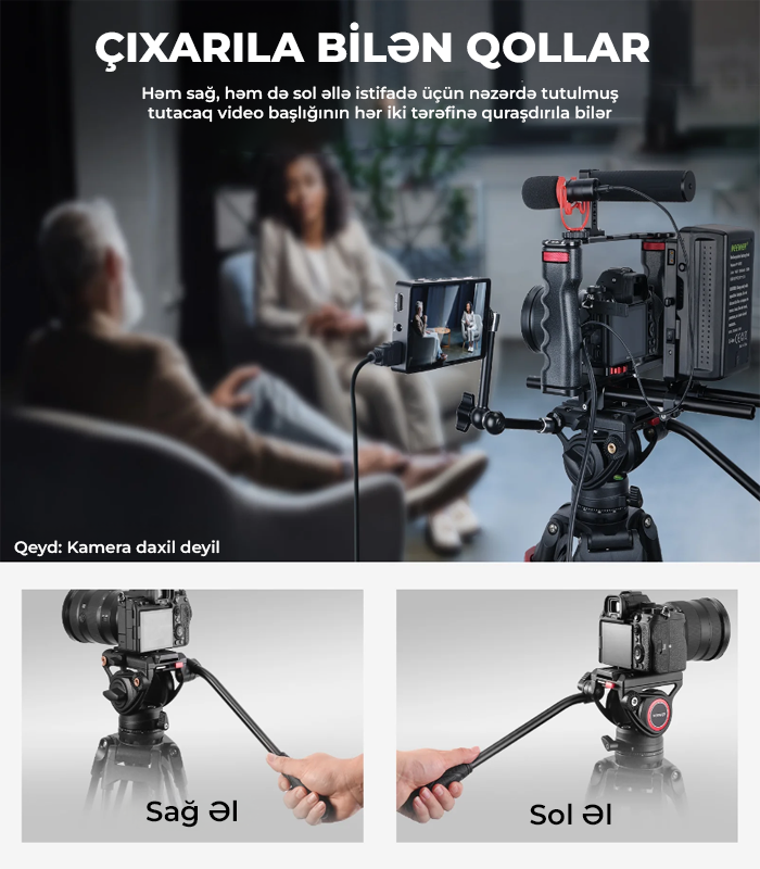 NEEWER TP74 Pro Video Tripod