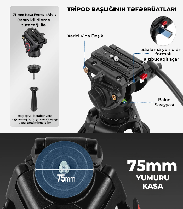 NEEWER TP74 Pro Video Tripod