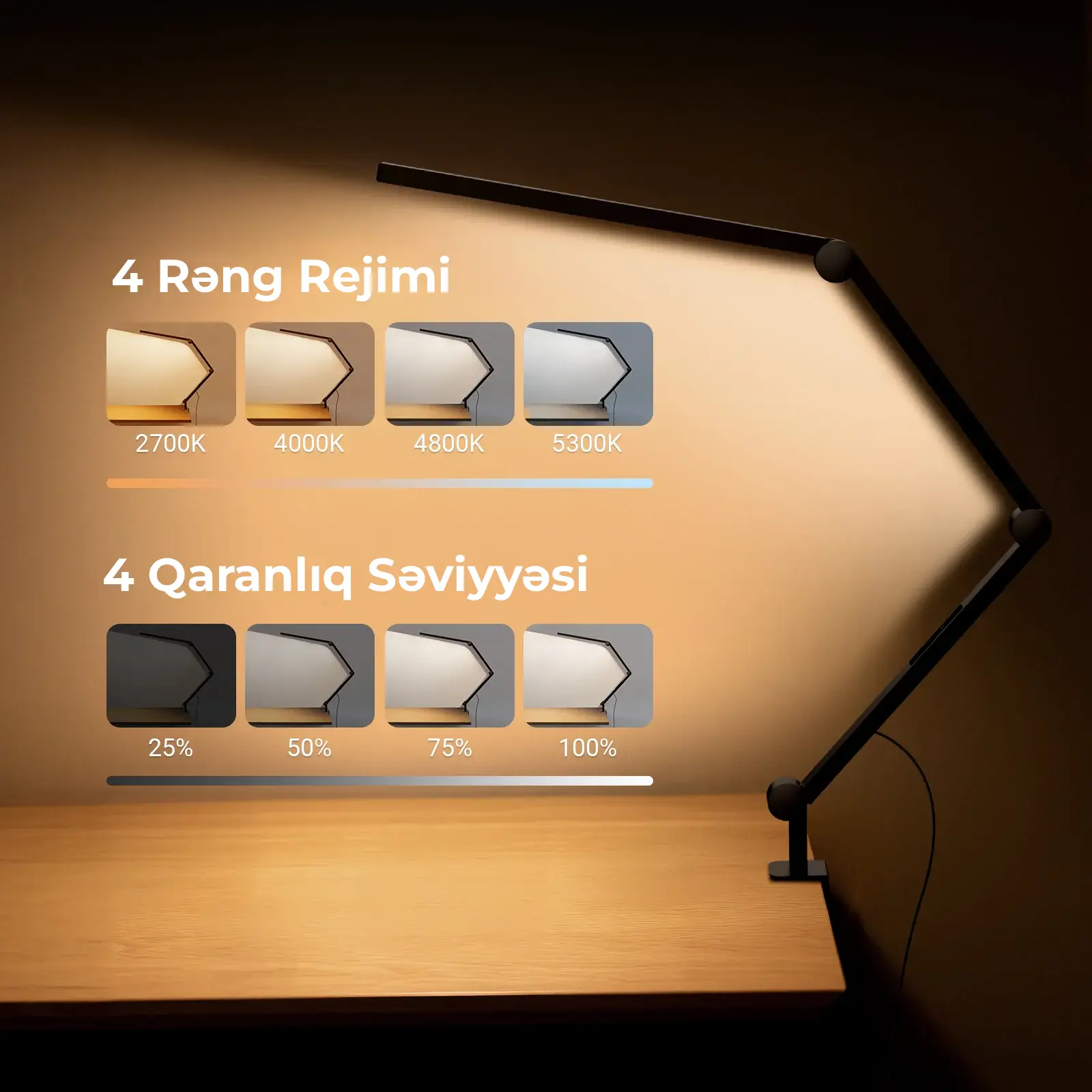 Neewer ME-DL02 12W Masa üçün Qısqaclı LED İşıq