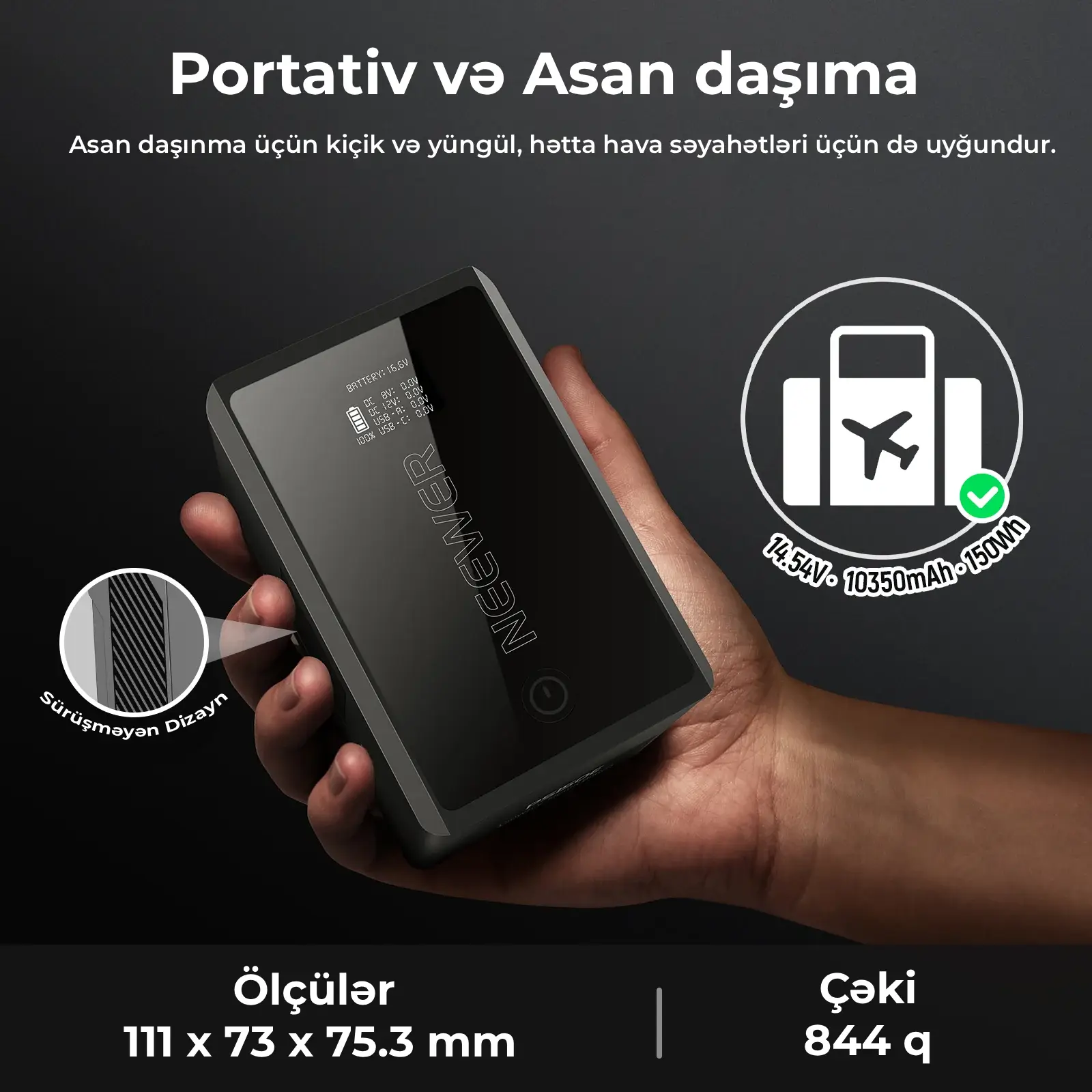 Neewer V-Mount Batareya PS150E 10350mAh 150Wh