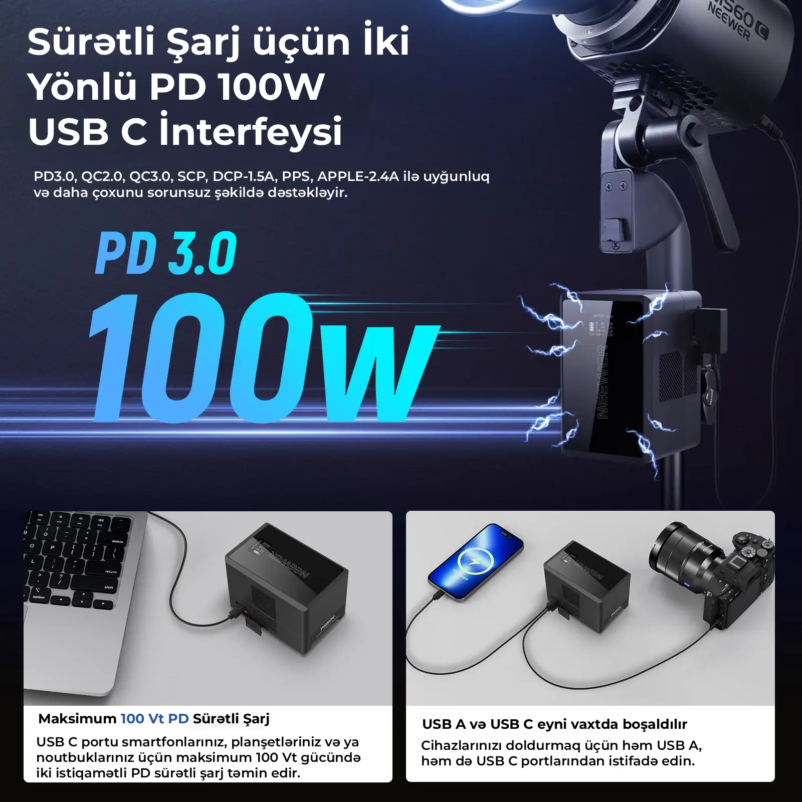 Neewer V-Mount Batareya PS150E 10350mAh 150Wh