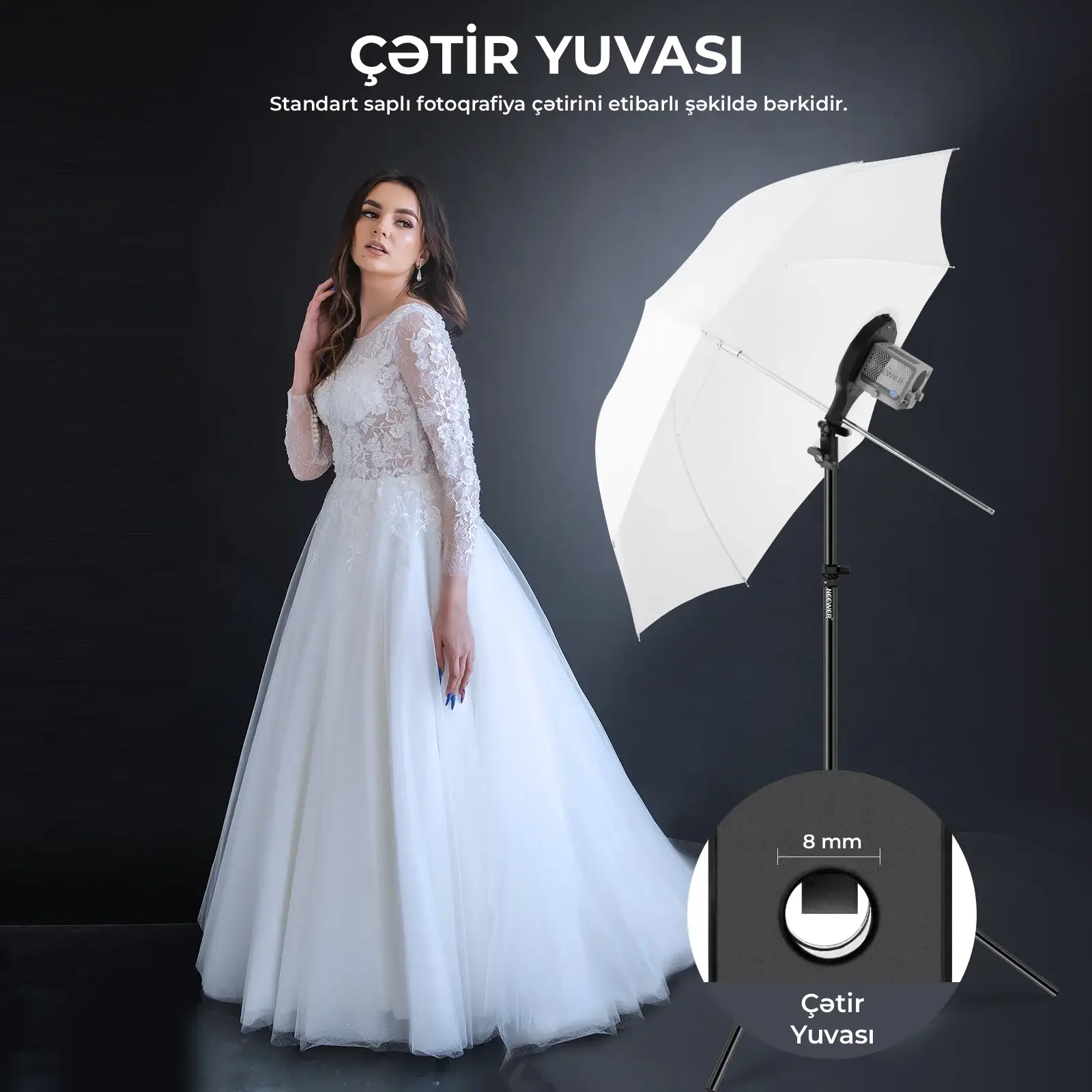 Neewer CHB1 Bowens Mount Adapteri (HS60B/HB60S üçün)