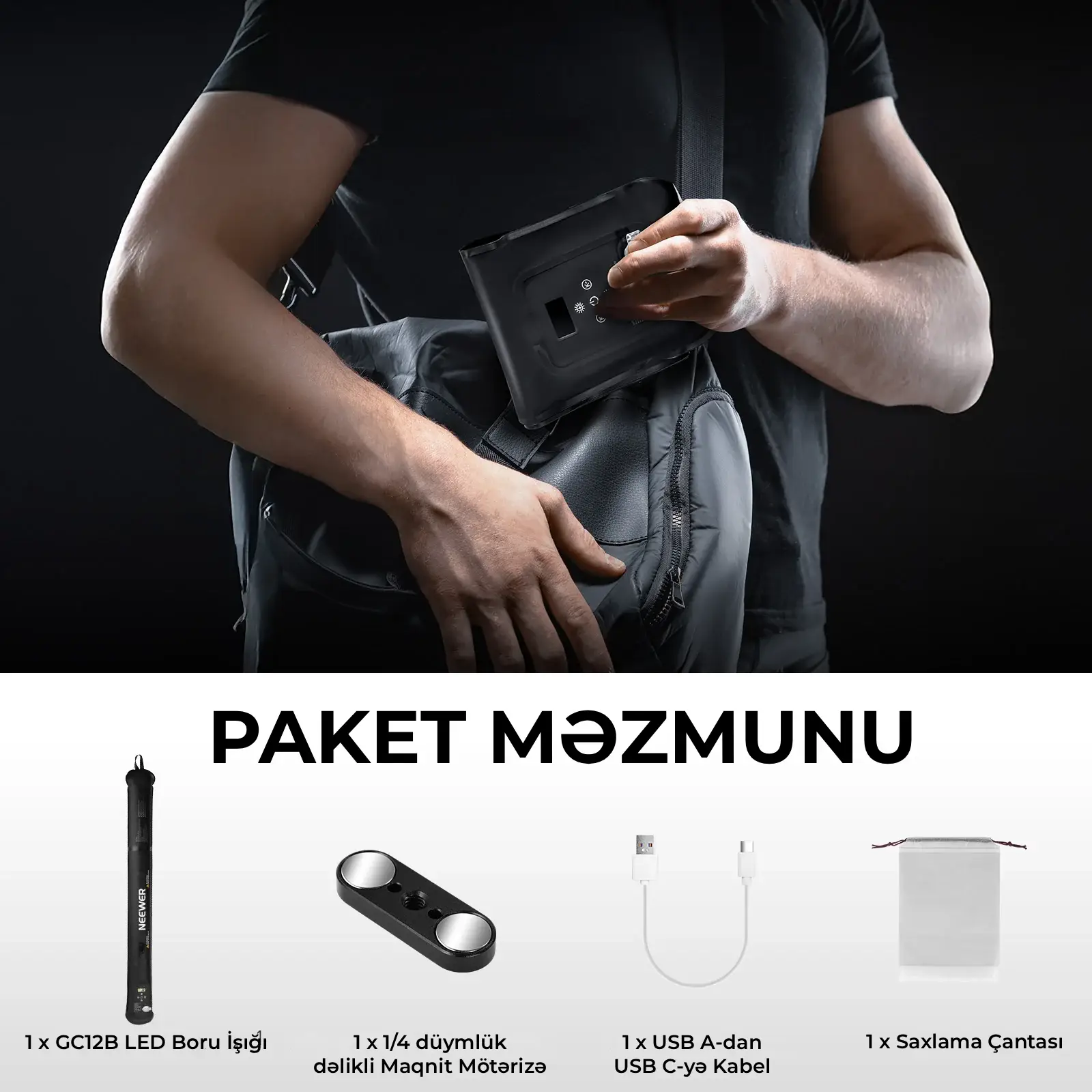 Neewer GC21B 21W Şişmə Softboks LED (Dolğu İşığı)