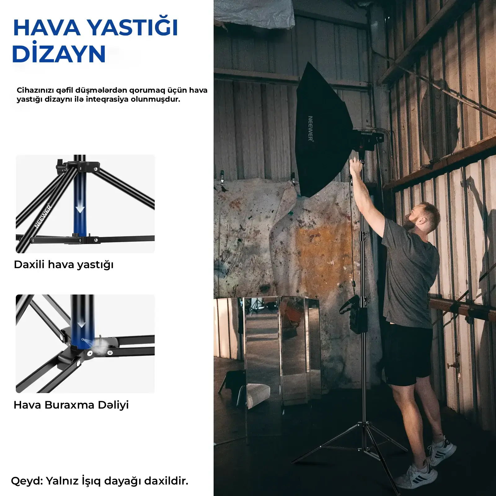 Neewer ST-280AC 280 sm Hava Amortizasiyalı Ağır Dayaq