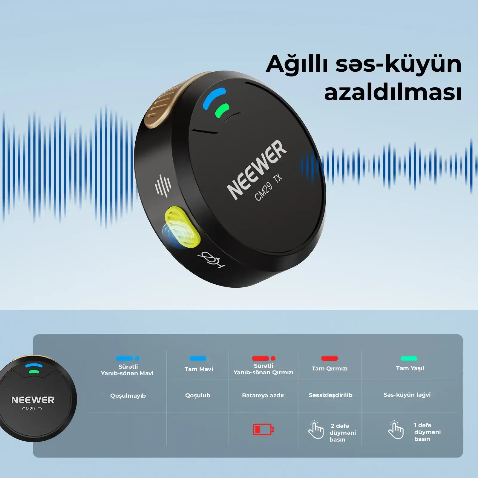 Neewer CM29 Simsiz Yaxa Mikrofonu
