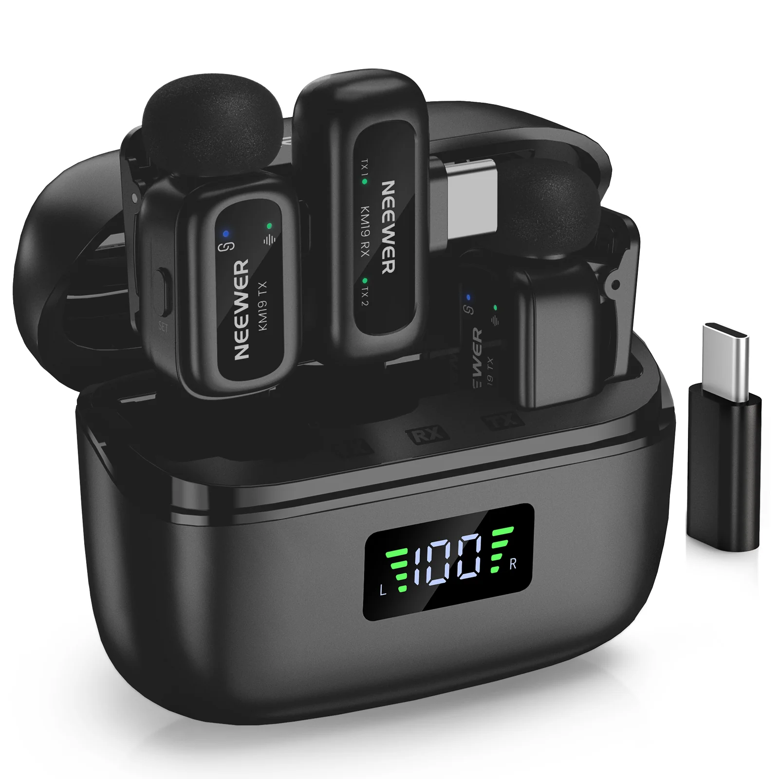 Neewer KM19 Mini Simsiz Yaxa Mikrofonu
