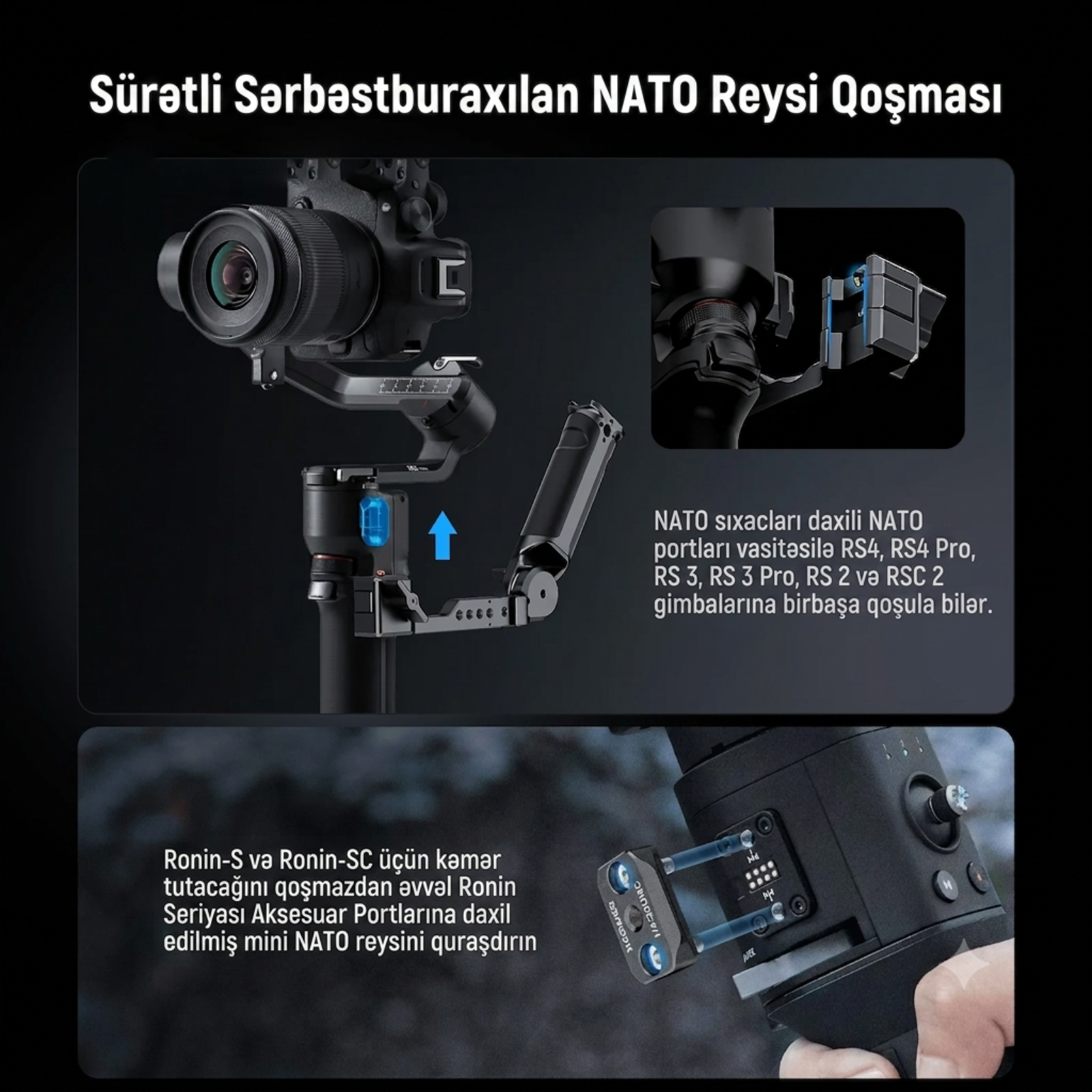 Neewer ST49 DJI üçün Sling Tutacaq