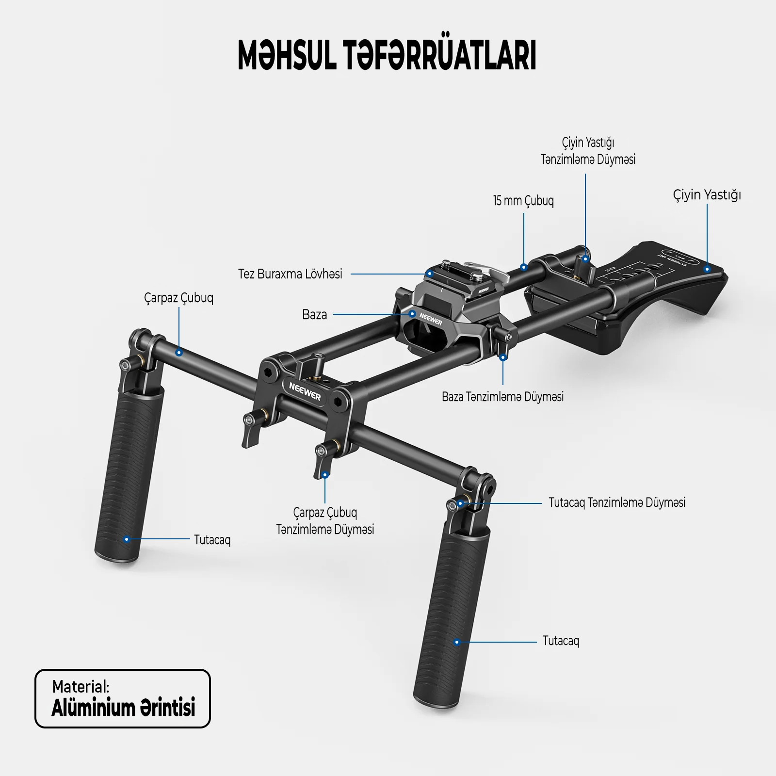 NEEWER SR007 Universal Çiyin Qurğu Dəsti