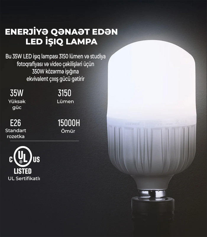 Neewer 700W Fotoqraf Softboks Dəsti 3 Lampalı