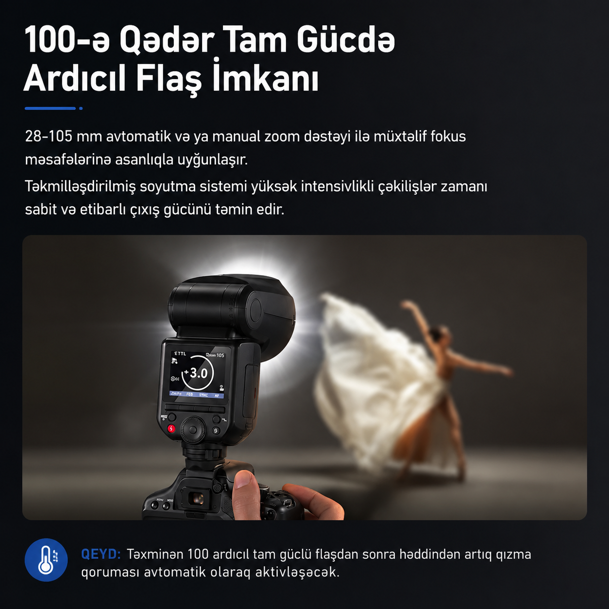 Neewer Z2 PRO 76Ws TTL Dairəvi Başlı Fləş Canon