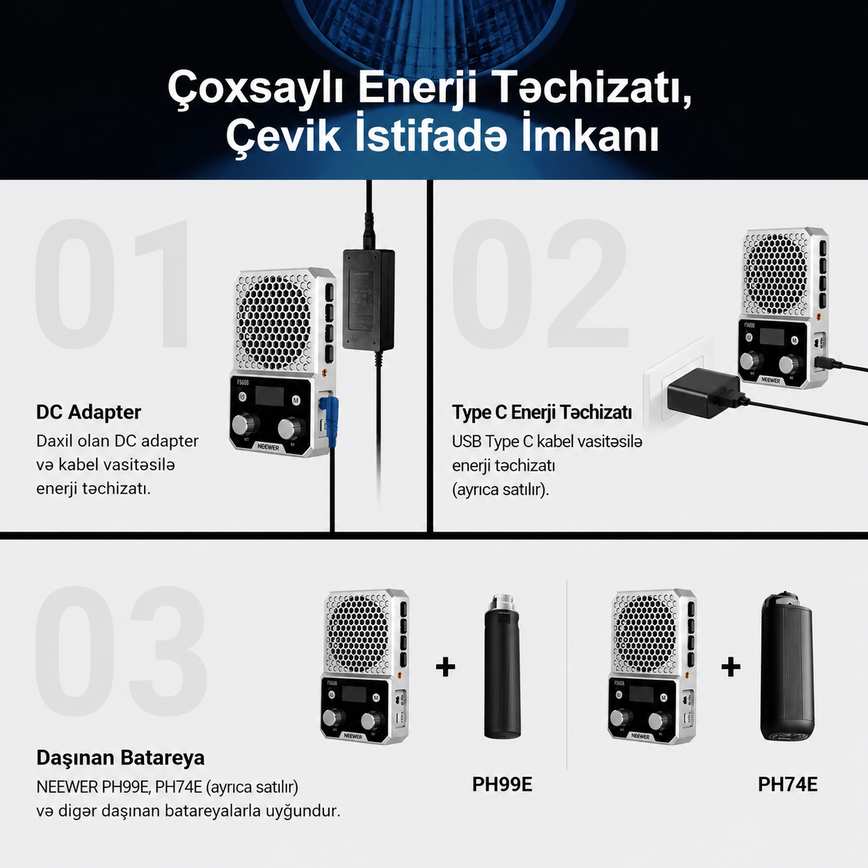 Neewer FS60B 60W Kompakt Daimi İşıq