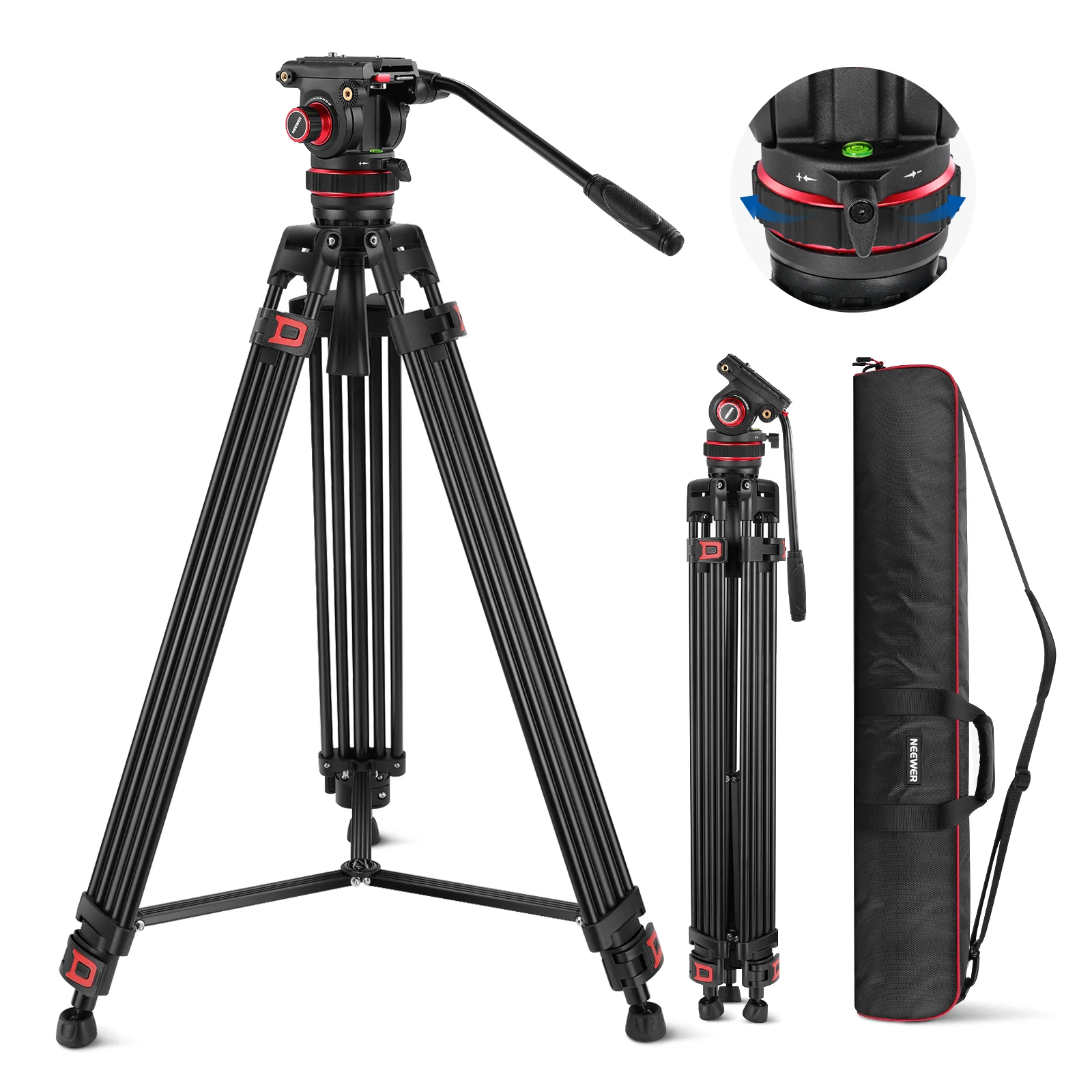 Neewer TP75 74 Video Tripod