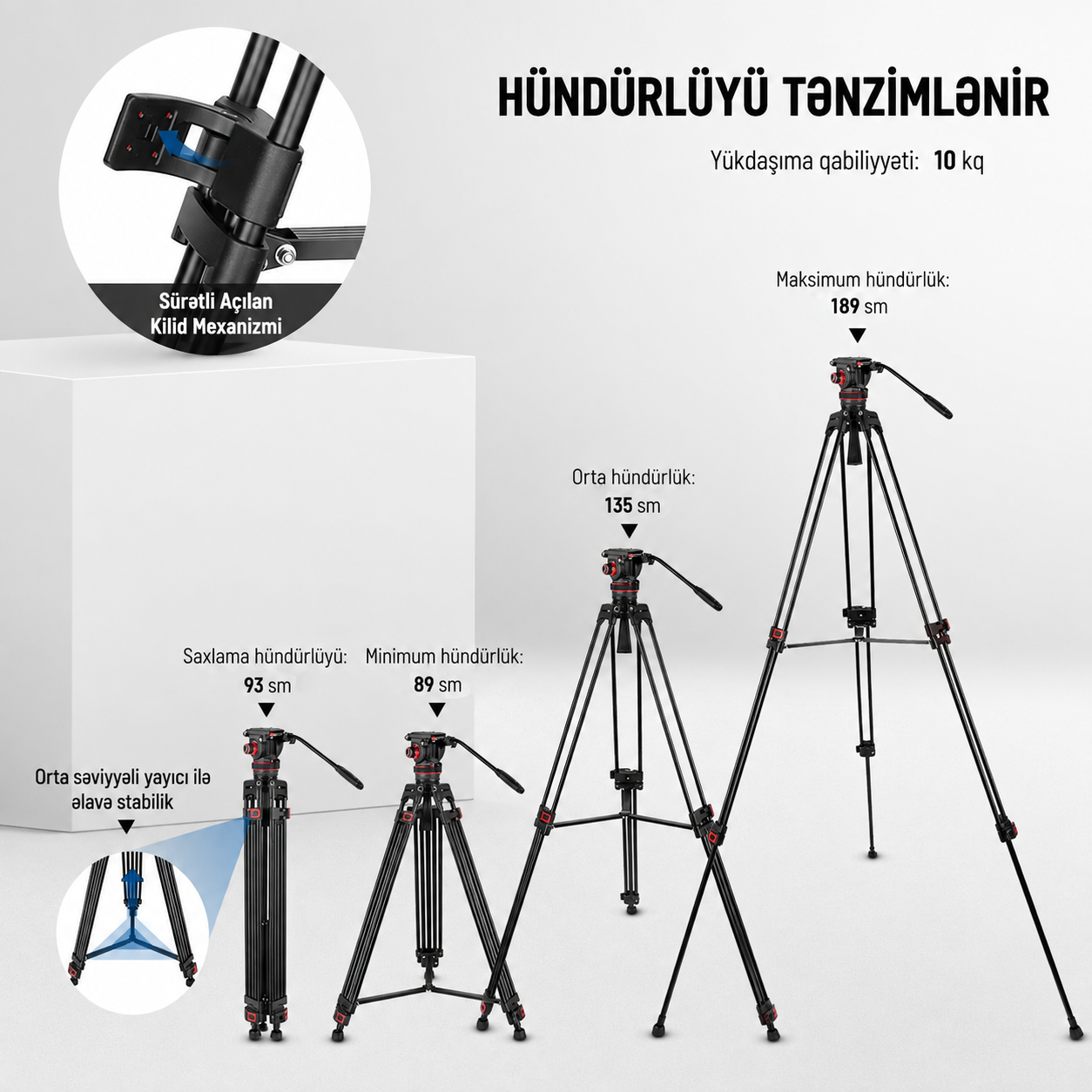 Neewer TP75 74 Video Tripod