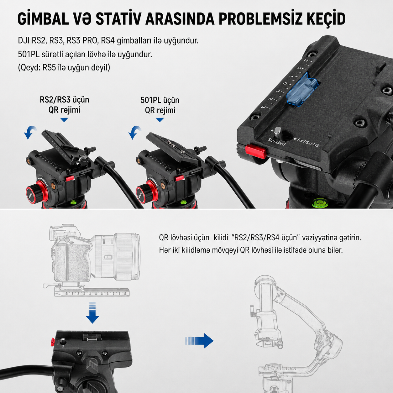 Neewer TP75 74 Video Tripod