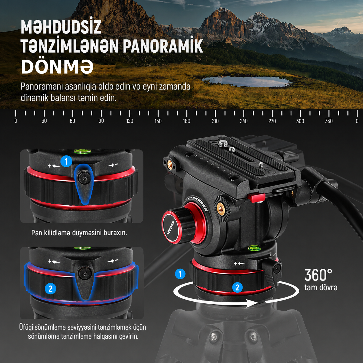Neewer TP75 74 Video Tripod