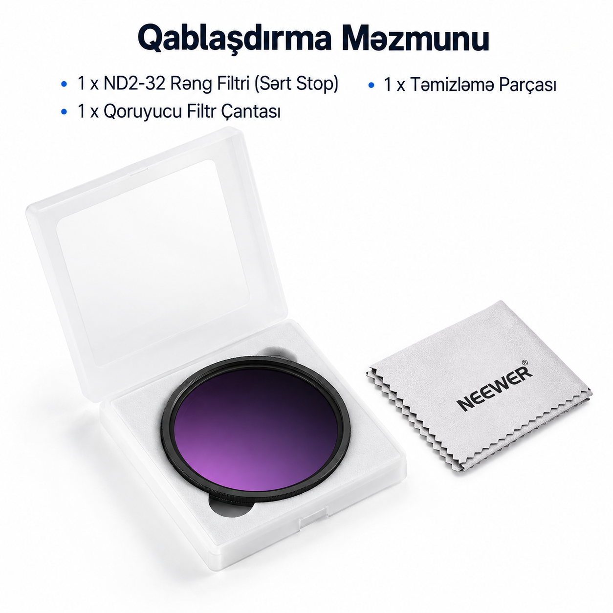 Neewer Əsl Rəng Dəyişən ND2-32 və Maqnit ND32 Filter Dəsti ilə CPL 67 mm
