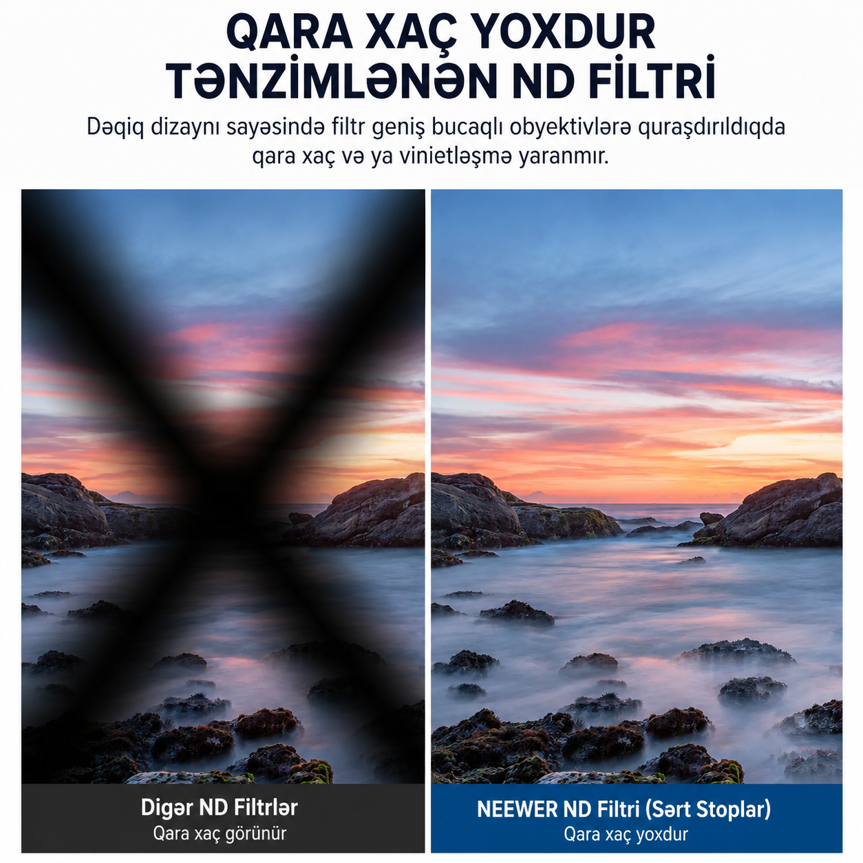 Neewer Əsl Rəng Dəyişən ND2-32 və Maqnit ND32 Filter Dəsti ilə CPL 67 mm