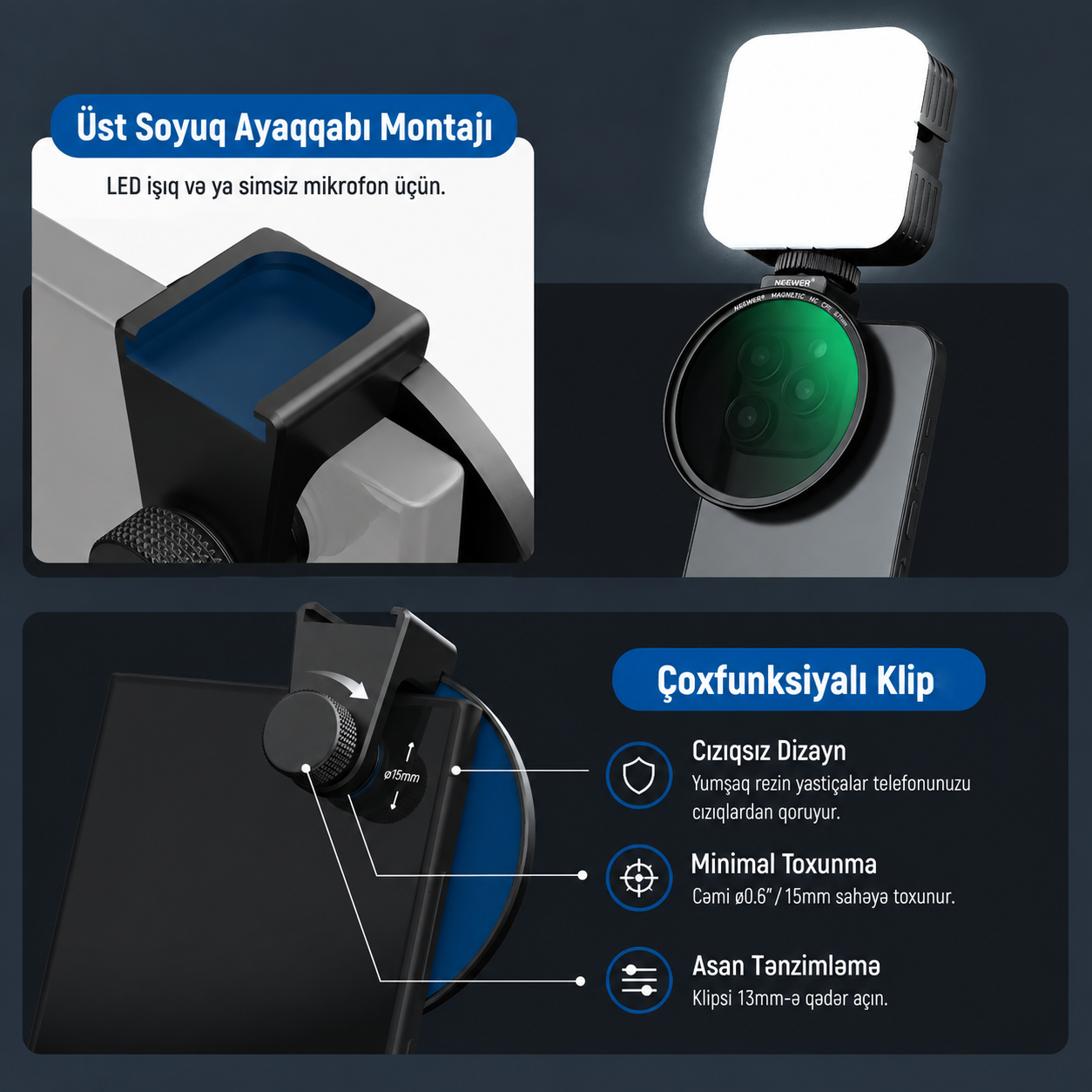 Neewer 67 mm Maqnitli CPL Telefon Filteri