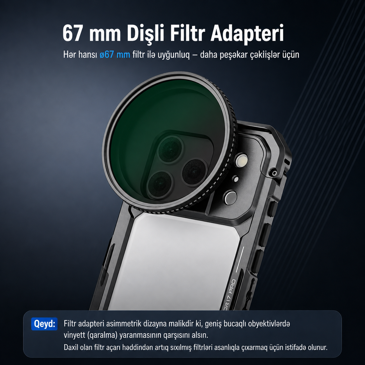 Neewer PA144 iPhone 17 Pro Max Telefon Qəfəsi