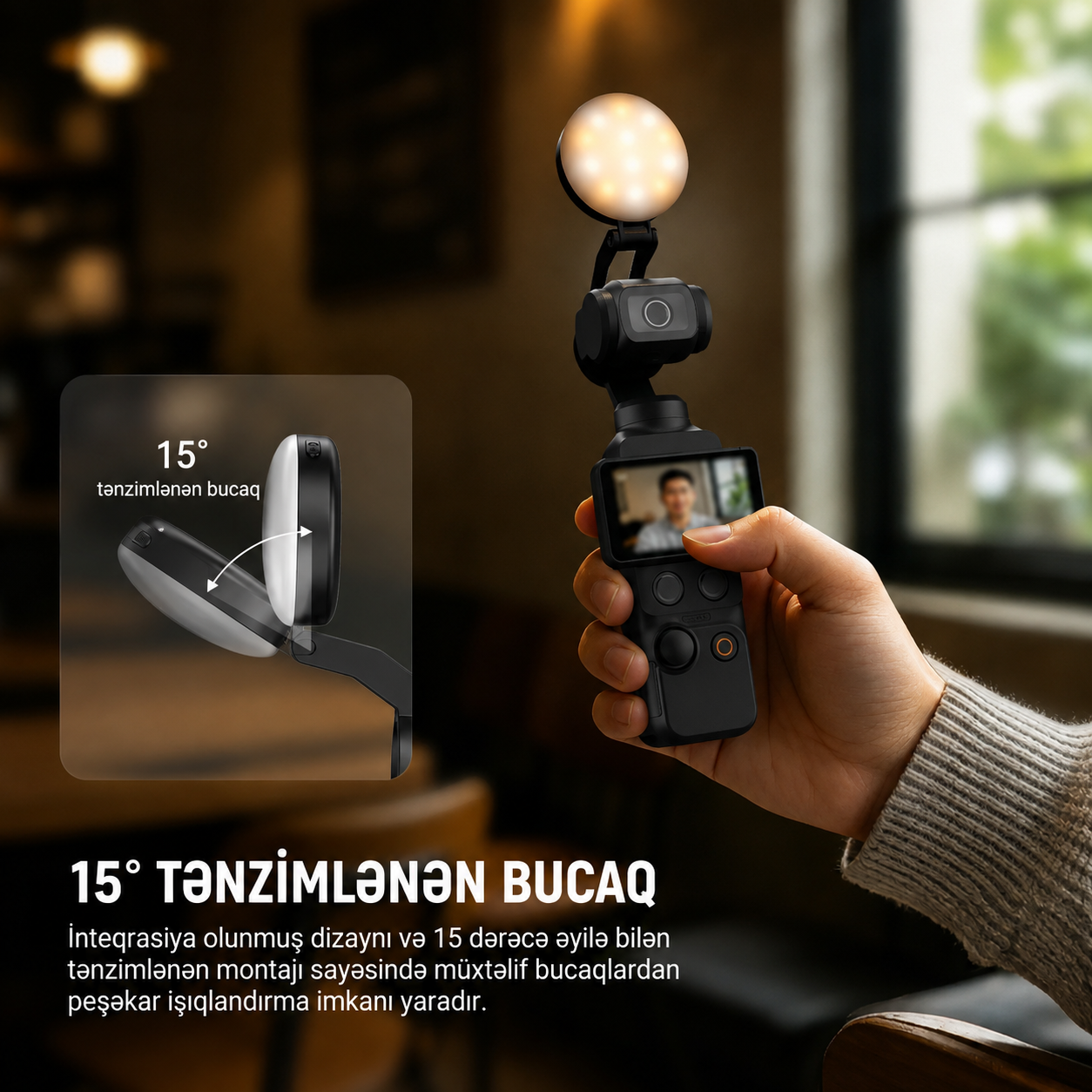 Neewer M29 DJI OSMO Pocket 4 üçün Mini Led İşıq