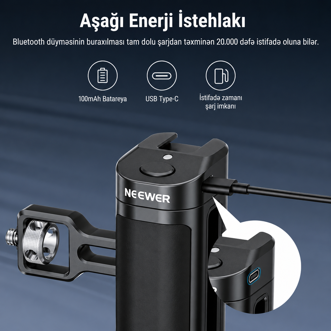 Neewer PA005E Simsiz Pultlu Yan Tutacaq
