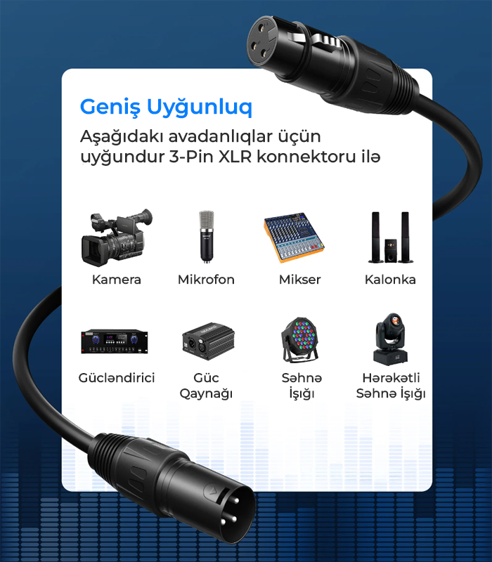NEEWER XLR Kabel 2 metr