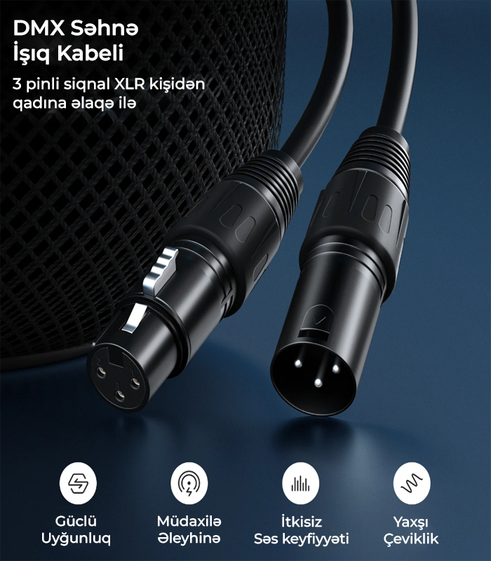 NEEWER XLR Kabel 2 metr